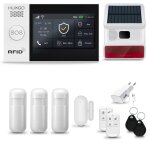 Systeme dalarme maison wifi + gsm huxgo hxa007 + sirne sans fil 3x dtecteur de mouvement 1x capteur ...