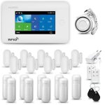 Systeme dalarme wifi + gsm 2g huxgo hxa006 avec sirne 9x dtecteur de mouvement 9x capteur de porte ...