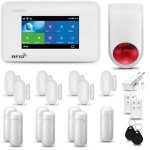 Systeme dalarme wifi + gsm 2g huxgo hxa006 + sirne sans fil 7x dtecteur de mouvement 7x capteur de ...