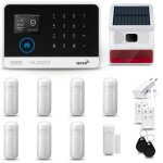 Systeme dalarme wifi + gsm 4g lte huxgo hxa003 sir�ne sans fil 7x d�tecteur de mouvement 1x capteur de ...
