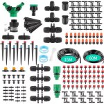 Syst�me dirrigation goutte - � - goutte automatique 315 pi�ces avec minuterie ? tuyau 60m + 15m ? kit ...