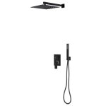 Systme de douche - vidaxl - carre - acier inoxydable 201 - 168 buses - noir