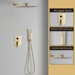 Syst�me de douche encastr� - douche de pluie - douchette � main - douche de t�te de salle de bain - montage ...