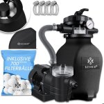Système de filtration piscine - filtre sable 700g billes filtrantes 25kg - débit de 10m³ / h - pompe Système de filtration piscine - filtre sable 700g billes filtrantes 25kg - débit de 10m³ / h - pompe