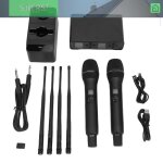 Syst�me de microphone sans fil mics rechargeables professionnels pour le karaok� performance de la sc�ne ...