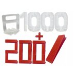 Kit de nivellement carrelage - sans marque - 1000 clips 1mm 200 cales - pose facile et prcise