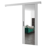 Systme de porte coulissante murale intrieure - abiksmeble salwador 2 - avec cache rail miroir 70x204cm ...