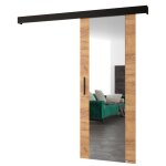 Systme de porte coulissante murale intrieure - abiksmeble salwador 2 - avec cache rail miroir 70x204cm ...
