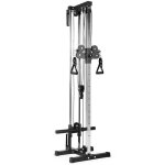 Systme de poulie  cble - gymstick - ps4. 0 - charge 110 kg - hauteur ajustable - argent