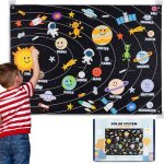 Systeme solaire enfant avec 61 figurines en feutrejouet garcon dveloppement jouet montessori cadeau ...