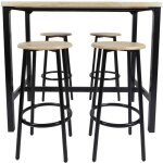 Table mange - debout - home deco factory - loka - moderne - marron et noir
