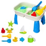 Table dactivit�s de plein air pour enfants ?sable et eau - livr�e avec 9 jouets de plage pour enfants ...
