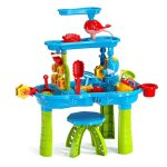 C table dactivité 3 niveaux table sable et eau avec chaise et moules table deau enfant exterieur pour ... C table dactivité 3 niveaux table sable et eau avec chaise et moules table deau enfant exterieur pour ...