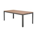 Table en alu 200 x 90 cm bois gris