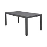Table en aluminium extensible 180 - 240 cm plateau bois gris