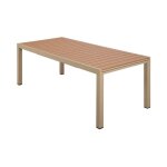 Table en aluminium extensible 200 - 300 cm plateau bois creme