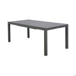 Table en aluminium extensible 200 - 300 cm plateau bois gris