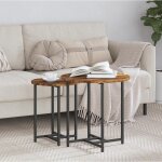 Table dappoint - ch�ne fum� - ronde - bois massif - montage facile