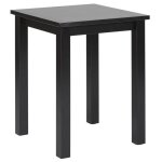 Flix - table dappoint carre bois massif vernis noir