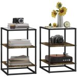 Tables dappoint - homcom - lot de 2 - 3 niveaux - plateau en verre trempé étagères de rangement cadre ... Tables dappoint - homcom - lot de 2 - 3 niveaux - plateau en verre trempé étagères de rangement cadre ...