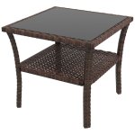 Table d'appoint de jardin - outsunny - 2 niveaux - avec plateau en verre trempé - en acier galvanisé, ... Table d'appoint de jardin - outsunny - 2 niveaux - avec plateau en verre trempé - en acier galvanisé, ...
