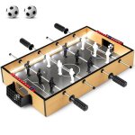 Table de baby - foot 51 cm table de football avec lumi�res led joueurs r�alistes & 2 ballons pour f�te ...