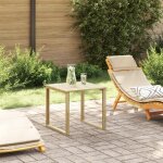 Table de bain de soleil 505x505x46 cm en bois de pin impr�gn�