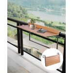 Table de balcon - table suspendue ajustable 15x39 pouces pour patio
