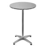 Table de bar - aluminium - gris - hauteur réglable 70 - 110cm Table de bar - aluminium - gris - hauteur réglable 70 - 110cm