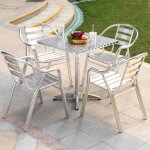 Table de bar en aluminium - ygongmyl - hauteur réglable 60x60x(70 ou 110)cm Table de bar en aluminium - ygongmyl - hauteur réglable 60x60x(70 ou 110)cm