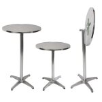 Table de bar + table bistro en aluminium hauteur r�glable 70 - 110cm �soit60cm ~ mod�le de base