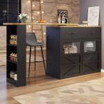 Table de bar extensible avec espace de rangement table bar cuisine pivotant à 360° armoire de rangement ... Table de bar extensible avec espace de rangement table bar cuisine pivotant à 360° armoire de rangement ...