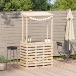 Table de bar dextrieur - lemon - 2 personnes - et toit 1125x57x1955 cm bois massif tt347