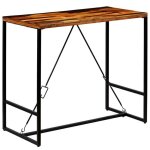 Table de bar - table haute de cuisine - table à manger debout bois de récupération massif 120x60x106 ... Table de bar - table haute de cuisine - table à manger debout bois de récupération massif 120x60x106 ...