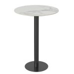 Table de bar haute ronde blanc noir mange debout cuisine table à manger 70x70x100cm Table de bar haute ronde blanc noir mange debout cuisine table à manger 70x70x100cm