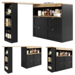 Table de bar pivotante � 360� en mat�riau �cologique (dimensions : 105 x 39 x 102 cm) avec 4 tiroirs ...