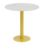 Table de bar ronde table bistrot marbre blanc mange debout cuisine table à manger doré 76×76×77cm Table de bar ronde table bistrot marbre blanc mange debout cuisine table à manger doré 76×76×77cm