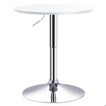 Table de bar ronde homcom mange - debout table haute de bistro - hauteur réglable 69 - 93 cm et plateau ... Table de bar ronde homcom mange - debout table haute de bistro - hauteur réglable 69 - 93 cm et plateau ...