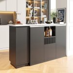 Table de bar rotative À 360° avec espace de rangement ouvert Îlot de rangement multifonctionnel (1985 ... Table de bar rotative À 360° avec espace de rangement ouvert Îlot de rangement multifonctionnel (1985 ...