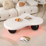 Table basse 16 couleurs led noir pieds ronds design scandinave - moderne meuble salon canapé table 95x625x32cm ... Table basse 16 couleurs led noir pieds ronds design scandinave - moderne meuble salon canapé table 95x625x32cm ...