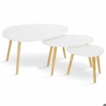 Table basse lot de 3 design gigogne blanc scandinave salon chambre contemporain Table basse lot de 3 design gigogne blanc scandinave salon chambre contemporain