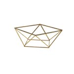 Table basse alina gold plateau en verre tremp� 80x80x45 cm - transparent