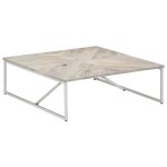 Table basse - alomejor - 110x110x36 cm - bois massif - laqué - blanc Table basse - alomejor - 110x110x36 cm - bois massif - laqué - blanc