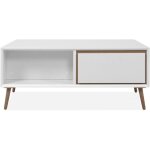 Table basse - arona - rectangulaire - blanc / chêne artisan - 94 x 40 x 55 cm Table basse - arona - rectangulaire - blanc / chêne artisan - 94 x 40 x 55 cm