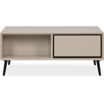 Table basse - arona - rectangulaire - capuccino / noir - sur pieds - 94 x 40 x 55 cm Table basse - arona - rectangulaire - capuccino / noir - sur pieds - 94 x 40 x 55 cm