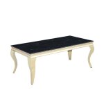 Table basse baroque gold 120x60x45 cm - marbr noir