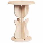 Table basse en bois de pin - vidaxl - ronde - naturel - bois massif - 395x395x535 cm - usage int�rieur ...