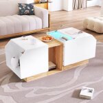 Table basse boistable basse led moderne table basse carrée avec espace de rangement ouvert table basse ... Table basse boistable basse led moderne table basse carrée avec espace de rangement ouvert table basse ...
