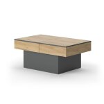 Table basse boto 95 x 40 cm extensible anthracite / chêne doré vicco Table basse boto 95 x 40 cm extensible anthracite / chêne doré vicco