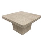 Table basse carrée 80 cm aspect naturel - oviala Table basse carrée 80 cm aspect naturel - oviala